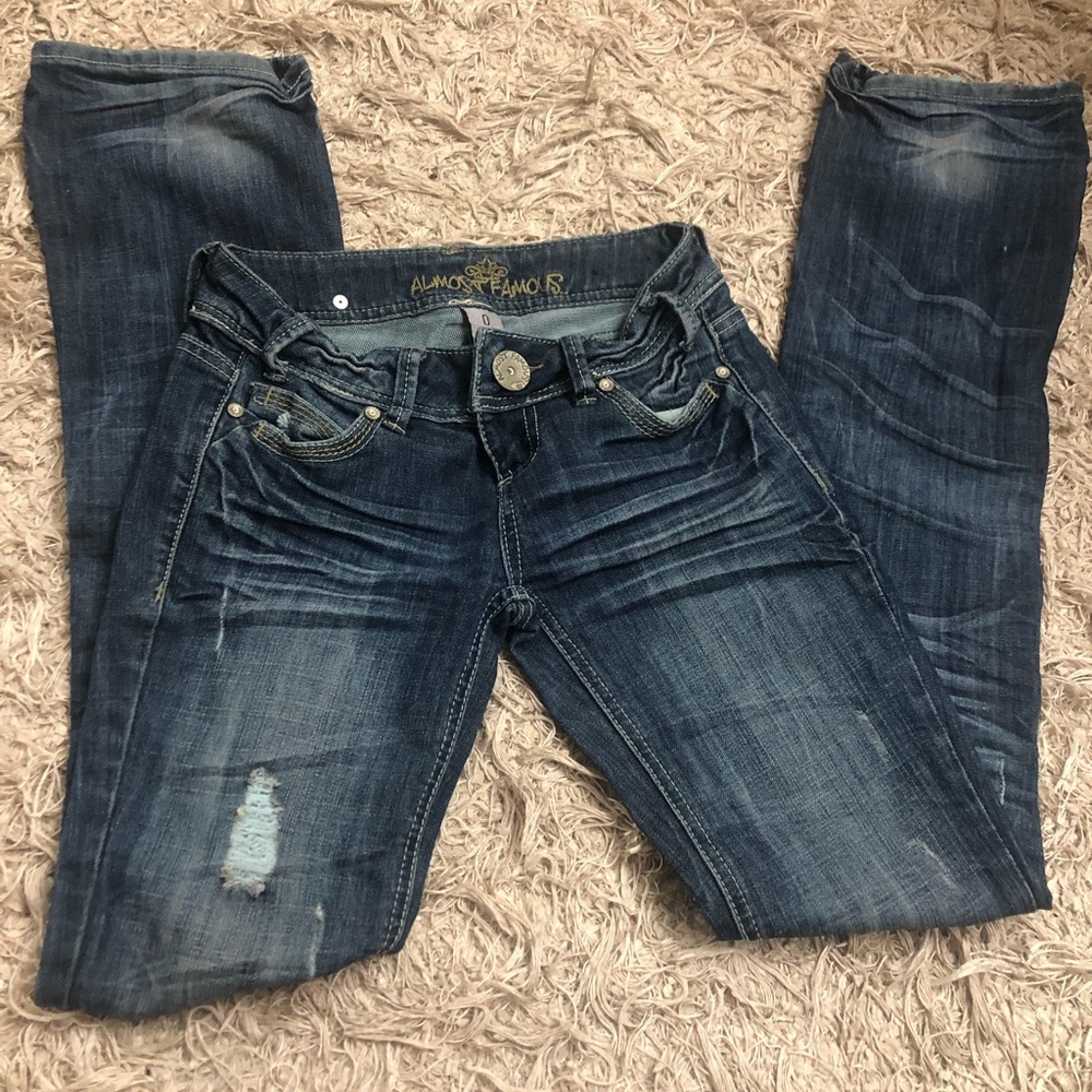Cute, faded low rise jeans